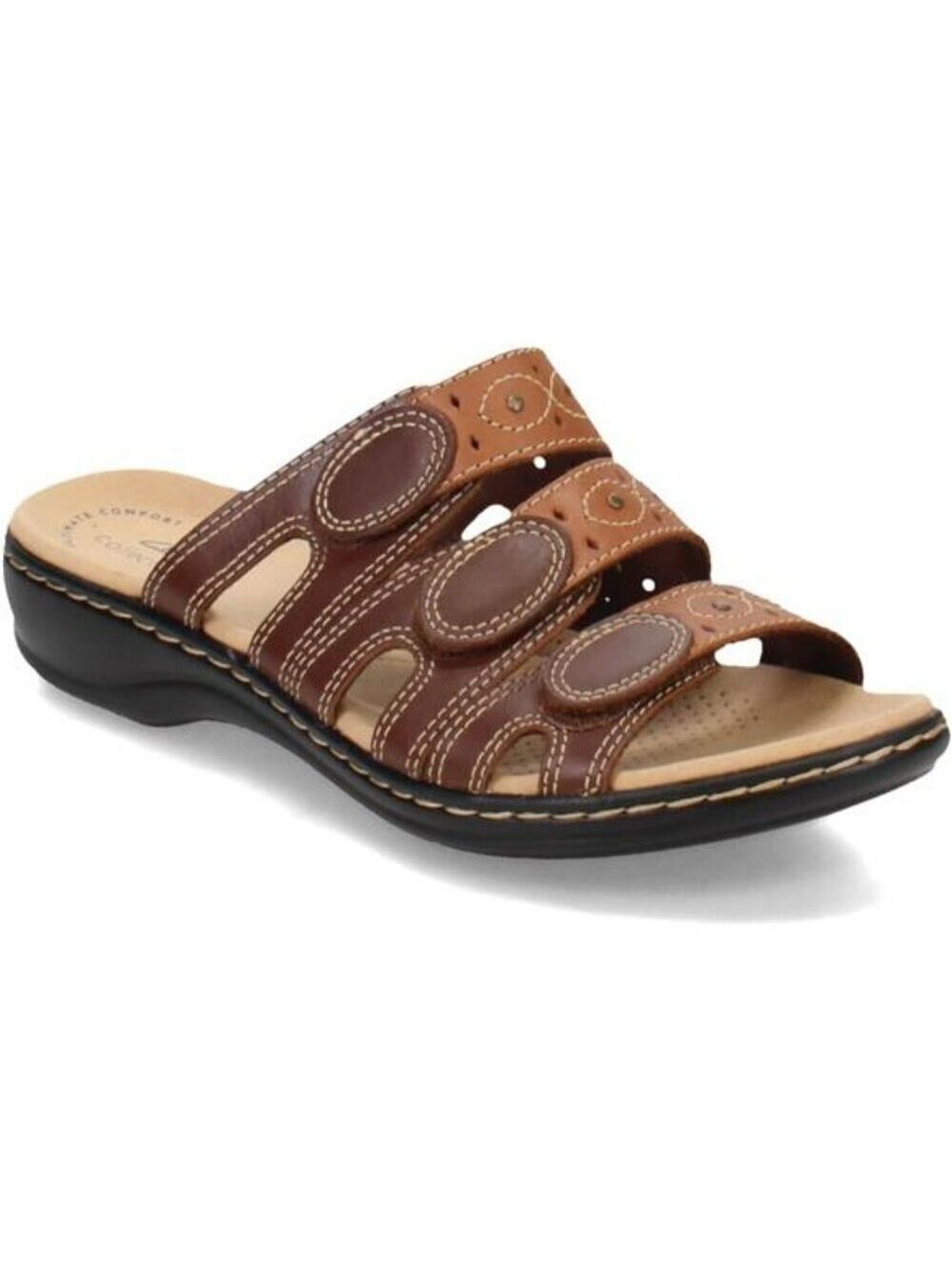 Clarks Leisa Cacti Slide Sandals Womens Comfort Ortholite Cushioned Shoes